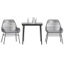 Juego comedor jardín 3 pzas cojines ratán sintético vidrio gris von , Gartensets - Ref: Foro24-3334478, Preis: 223,72 €, Raba...