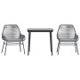 Juego comedor jardín 3 pzas cojines ratán sintético vidrio gris von , Gartensets - Ref: Foro24-3334478, Preis: 223,72 €, Raba...