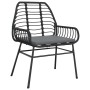 Set comedor jardín 3 pzas cojines ratán sintético vidrio negro von , Gartensets - Ref: Foro24-3334548, Preis: 208,76 €, Rabat...