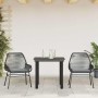 Set comedor jardín 3 pzas cojines ratán sintético vidrio negro by , Garden sets - Ref: Foro24-3334562, Price: 219,31 €, Disco...