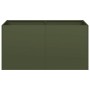 Jardinera de acero laminado en frío verde oliva 80x40x40 cm by , Pots and planters - Ref: Foro24-860671, Price: 65,17 €, Disc...