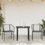 Set comedor jardín 3 pzas cojines ratán sintético vidrio negro von , Gartensets - Ref: Foro24-3334597, Preis: 181,21 €, Rabat...