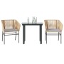 Juego de comedor jardín 3 piezas cojines ratán sintético marrón von , Gartensets - Ref: Foro24-3334618, Preis: 225,01 €, Raba...