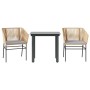 Juego de comedor jardín 3 piezas cojines ratán sintético marrón von , Gartensets - Ref: Foro24-3334618, Preis: 225,01 €, Raba...