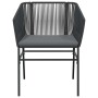 Set comedor jardín 3 pzas cojines ratán sintético vidrio negro by , Garden sets - Ref: Foro24-3334611, Price: 223,47 €, Disco...