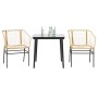 Juego de comedor jardín 3 piezas ratán sintético vidrio marrón von , Gartensets - Ref: Foro24-3334492, Preis: 196,69 €, Rabat...