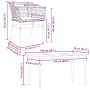 Juego de comedor jardín 5 piezas cojines ratán sintético negro von , Gartensets - Ref: Foro24-3334501, Preis: 294,79 €, Rabat...