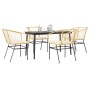 Juego de comedor jardín 5 piezas cojines ratán sintético marrón von , Gartensets - Ref: Foro24-3334508, Preis: 298,93 €, Raba...