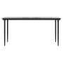 Set de comedor de jardín 7 piezas cojines ratán sintético negro de , Conjuntos de jardín - Ref: Foro24-3334517, Precio: 536,5...