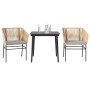 Juego de comedor jardín 3 piezas cojines ratán sintético marrón von , Gartensets - Ref: Foro24-3334520, Preis: 241,24 €, Raba...