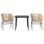 Juego de comedor jardín 3 piezas cojines ratán sintético marrón von , Gartensets - Ref: Foro24-3334520, Preis: 241,24 €, Raba...
