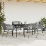 Juego comedor jardín 5 pzas cojines ratán sintético vidrio gris by , Garden sets - Ref: Foro24-3334529, Price: 377,05 €, Disc...