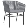Juego comedor jardín 5 pzas cojines ratán sintético vidrio gris by , Garden sets - Ref: Foro24-3334529, Price: 377,05 €, Disc...