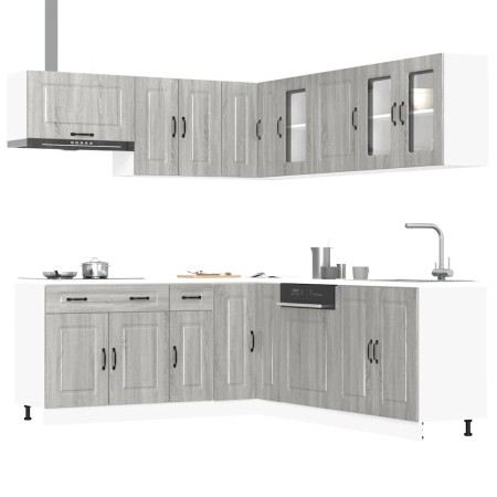 Mueble cocina Kalmar sonoma gris 11 pzas madera contrachapada von , Küchenschränke - Ref: Foro24-3314917, Preis: 742,65 €, Ra...