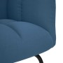 Sillón mecedora con taburete tela azul de , Mecedoras - Ref: Foro24-4016808, Precio: 142,72 €