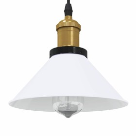Lámpara colgante regulable altura E27 blanco brillante Ø 22cm by , Lamps - Ref: Foro24-4103450, Price: 29,60 €, Discount: %