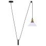 Lámpara colgante regulable altura E27 blanco brillante Ø 22cm by , Lamps - Ref: Foro24-4103450, Price: 29,60 €, Discount: %