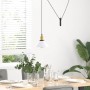 Lámpara colgante regulable altura E27 blanco brillante Ø 22cm by , Lamps - Ref: Foro24-4103450, Price: 29,60 €, Discount: %