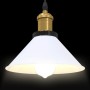 Lámpara colgante regulable altura E27 blanco brillante Ø 22cm by , Lamps - Ref: Foro24-4103450, Price: 29,60 €, Discount: %