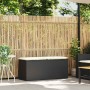 Banco de jardín con cojín ratán sintético negro 110x40x44 cm by , garden benches - Ref: Foro24-4104145, Price: 102,87 €, Disc...