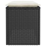 Banco de jardín con cojín ratán sintético negro 110x40x44 cm by , garden benches - Ref: Foro24-4104145, Price: 102,87 €, Disc...