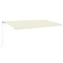 Cremefarbene manuell einziehbare Markise 600 x 350 cm von vidaXL, Markisen - Ref: Foro24-3069037, Preis: 552,63 €, Rabatt: %