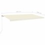 Cremefarbene manuell einziehbare Markise 600 x 350 cm von vidaXL, Markisen - Ref: Foro24-3069037, Preis: 577,39 €, Rabatt: %