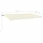 Cremefarbene manuell einziehbare Markise 600 x 350 cm von vidaXL, Markisen - Ref: Foro24-3069037, Preis: 552,63 €, Rabatt: %