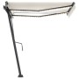 Manual retractable awning with cream color and LED lights, 350x250 cm. by vidaXL, Awnings - Ref: Foro24-3069722, Price: 516,8...