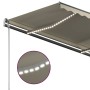 Manual retractable awning with cream color and LED lights, 350x250 cm. by vidaXL, Awnings - Ref: Foro24-3069722, Price: 516,8...