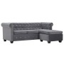 Sofá Chesterfield en L tapizado terciopelo gris 199x142x72 cm by , Sofas - Ref: Foro24-247145, Price: 686,52 €, Discount: %