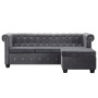 Sofá Chesterfield en L tapizado terciopelo gris 199x142x72 cm by , Sofas - Ref: Foro24-247145, Price: 686,52 €, Discount: %