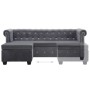 Sofá Chesterfield en L tapizado terciopelo gris 199x142x72 cm by , Sofas - Ref: Foro24-247145, Price: 686,52 €, Discount: %