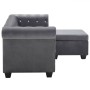 Sofá Chesterfield en L tapizado terciopelo gris 199x142x72 cm by , Sofas - Ref: Foro24-247145, Price: 686,52 €, Discount: %