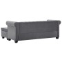 Sofá Chesterfield en L tapizado terciopelo gris 199x142x72 cm by , Sofas - Ref: Foro24-247145, Price: 686,52 €, Discount: %