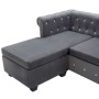Sofá Chesterfield en L tapizado terciopelo gris 199x142x72 cm by , Sofas - Ref: Foro24-247145, Price: 686,52 €, Discount: %