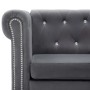 Sofá Chesterfield en L tapizado terciopelo gris 199x142x72 cm by , Sofas - Ref: Foro24-247145, Price: 686,52 €, Discount: %
