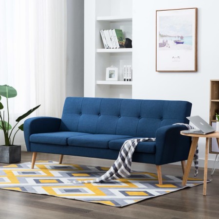 Sofá de 3 plazas de tela azul von , Sofas - Ref: Foro24-246995, Preis: 364,39 €, Rabatt: %