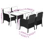 Set comedor de jardín 5 pzas cojines ratán sintético gris claro by , Garden sets - Ref: Foro24-3211999, Price: 499,04 €, Disc...