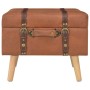 Taburete de almacenamiento 40 cm marrón tostado cuero sintético von , Bänke für Hallen und Lager - Ref: Foro24-247530, Preis:...