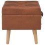 Taburete de almacenamiento 40 cm marrón tostado cuero sintético von , Bänke für Hallen und Lager - Ref: Foro24-247530, Preis:...
