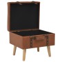 Taburete de almacenamiento 40 cm marrón tostado cuero sintético von , Bänke für Hallen und Lager - Ref: Foro24-247530, Preis:...