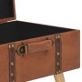 Taburete de almacenamiento 40 cm marrón tostado cuero sintético von , Bänke für Hallen und Lager - Ref: Foro24-247530, Preis:...