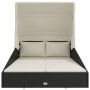 Tumbona con toldo plegable ratán sintético negro 200x114x128 cm von , Betten im Freien - Ref: Foro24-362273, Preis: 328,07 €,...