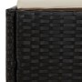 Tumbona con toldo plegable ratán sintético negro 200x114x128 cm von , Betten im Freien - Ref: Foro24-362273, Preis: 328,07 €,...