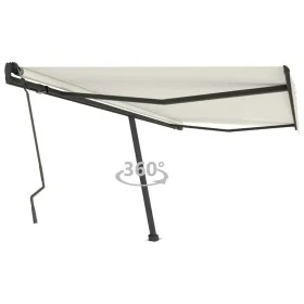 Cremefarbene manuell ausziehbare Fußmarkise 400 x 300 cm von vidaXL, Markisen - Ref: Foro24-3069737, Preis: 426,71 €, Rabatt: %