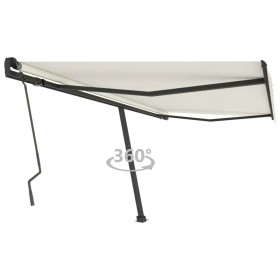 Cremefarbene manuell ausziehbare Fußmarkise 400 x 300 cm von vidaXL, Markisen - Ref: Foro24-3069737, Preis: 398,22 €, Rabatt: %