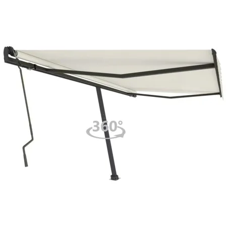 Cremefarbene manuell ausziehbare Fußmarkise 400 x 300 cm von vidaXL, Markisen - Ref: Foro24-3069737, Preis: 434,69 €, Rabatt: %