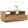 Mesa de centro con luces LED roble artesanal 90x49x40 cm by , Coffee table - Ref: Foro24-857711, Price: 123,08 €, Discount: %