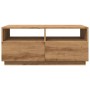 Mesa de centro con luces LED roble artesanal 90x49x40 cm by , Coffee table - Ref: Foro24-857711, Price: 123,08 €, Discount: %